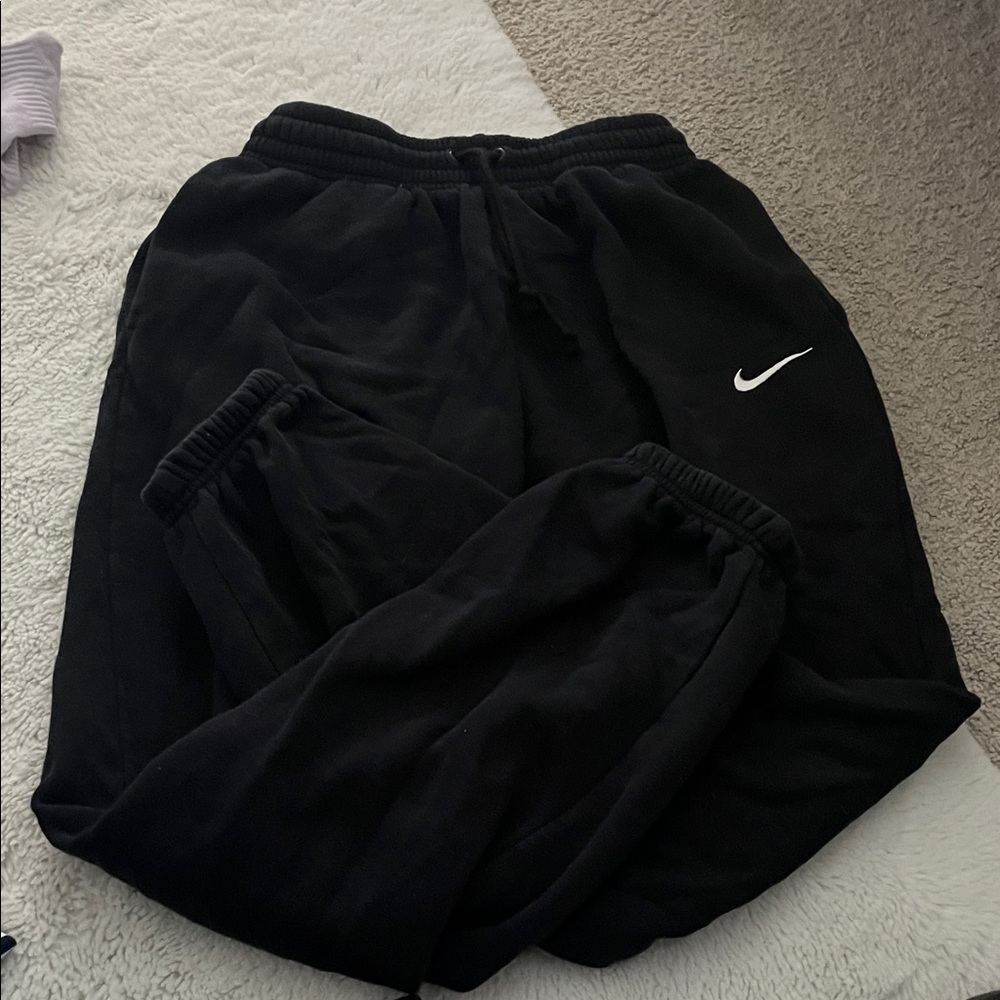 Nike Black Joggers with White Logo